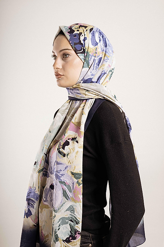 FLOOR İPEK ŞAL İTALYAN DİKİŞİ DESEN-2