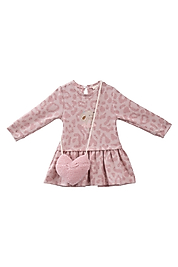 Pembe leoparlı elbise
