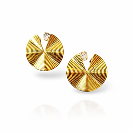 Zara Model Taşlı Tasarım Halka Küpe