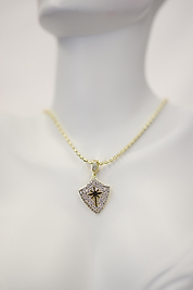 Özel Seri Gold Ezme Zİncir 30cm Zİrkon Taşlı Kolye