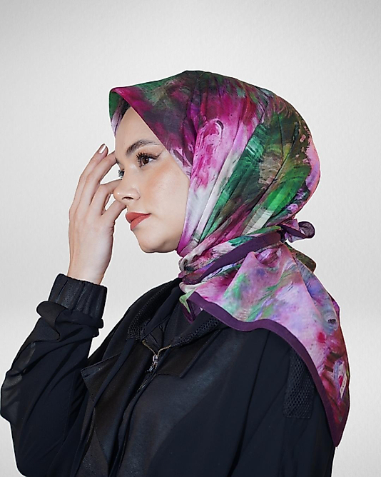 Spring Eşarp Suluboya Desen