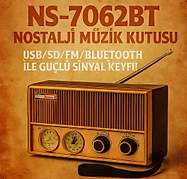 NS-7062BT Müzik Kutusu Usb/sd/fm/bluetooth Özellikli