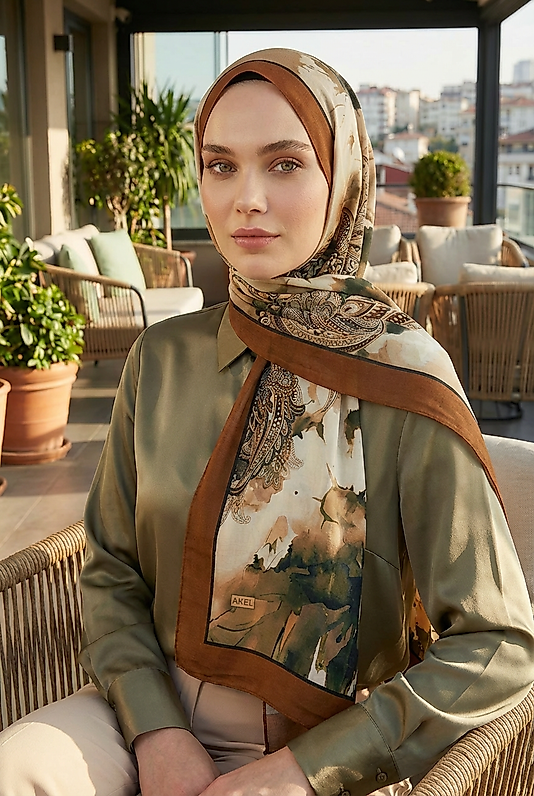 FLOOR İPEK ŞAL İTALYAN DİKİŞİ DESEN-1 (Yeni)