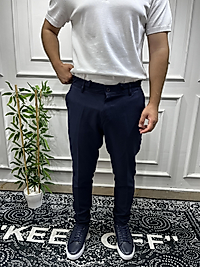 Slim Fit Kumaş Pantolon - Lacivert