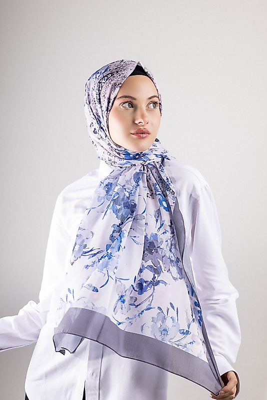 Digital Soft Şal Pastel Çiçek Desen