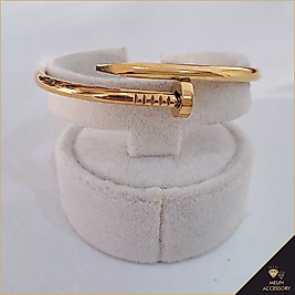 Çivi Model Gold Altın Kaplama Çelik Kelepçe