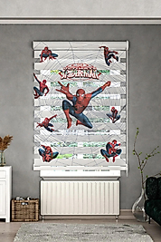 Minibabyrooms Spiderman Temalı Çocuk Odası Zebra Perde