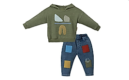 Erkek bebek Yeşil sweet jean takım