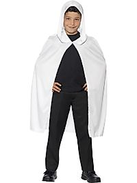 BAY BAYAN UYUMLU BEYAZ PELERİN KAPŞONLU