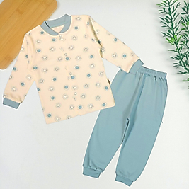 Güneş Desen Çıtçıtlı Pijama Takımı