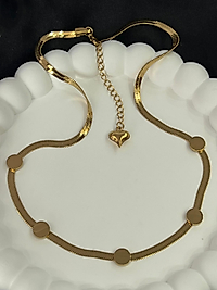 Gold çelik kolye