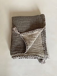 Müslin Bebek Battaniyesi Çift Taraflı 4 Katlı Koyu Kahve Renk  100x120cm.