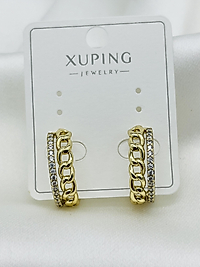Xuping Taşlı Halka Küpe