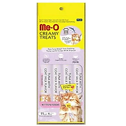 Me-O Creamy Treats Kitten Ton Balığı ve Keçi Sütlü Ek Besin ve Yavru Kedi Ödülü 60 Gr ( 4 x 15 Gr )
