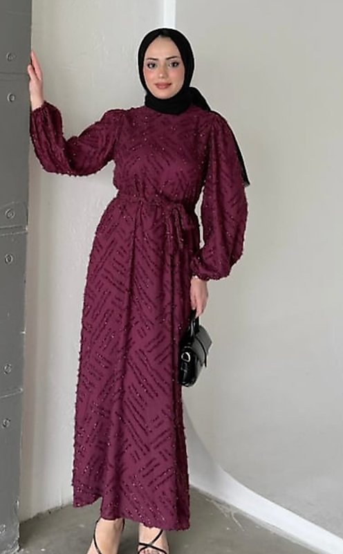 Yeliz Kadın Elbise – Mürdüm