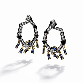 Mavi Taş Detaylı Küpe