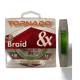 Tornado 0,08 mm 8x İp Misina (Fıstık Yeşil)