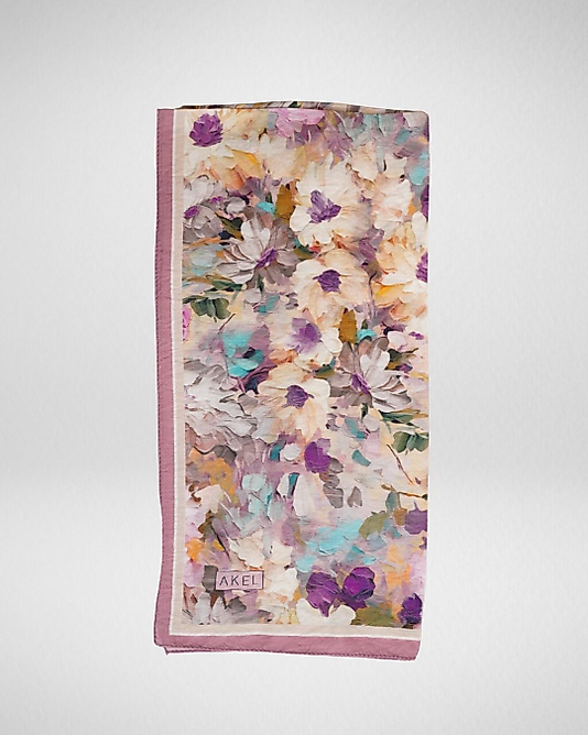 Spring Eşarp Pastel Çiçek Desenli