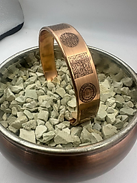 Ham Saf Bakır Mıknatıslı Manyetik Bakır Kutulu Zeolit Kumlu Bakır Bileklik-Hediyelik Kutuda