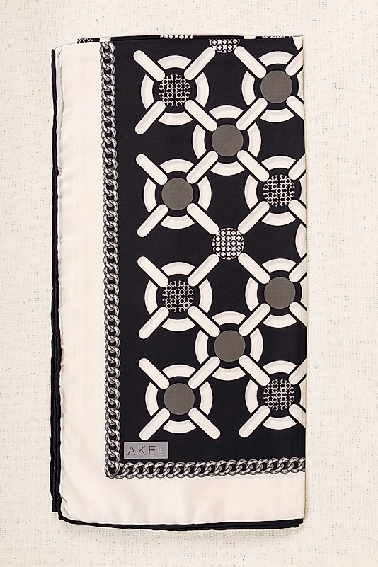 Desenli Alfa Silk Eşarp