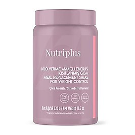 Nutriplus Kilo Verme Amaçlı Enerjisi Kısıtlanmış Gıda Çilek Aromalı 520 gr