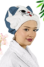 Kadın Bone Havlu KEDİ Modelli