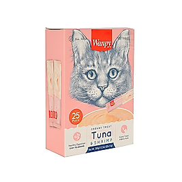 Wanpy Ton Balıklı ve Karidesli Sıvı Kedi Ödülü (25 x 14 g)