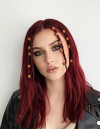 33'lü Kahve Renk Saç Küpesi