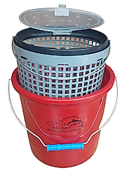 AL-003/ 9L RENKLİ YUVARLAK SÜZGEÇLİ BALIKÇI KOVASI