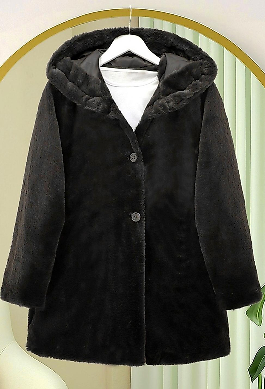 Peluş Kürk Kısa Kaban