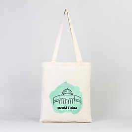 "Mescid-i Aksa" Baskılı Omuz Çantası Gabardin Kumaş