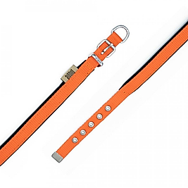 Doggie Konforlu Dokumadan El Yapımı Köpek Boyun Tasması Kalınlık 3 cm - Orange DSBT3010L