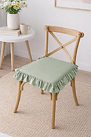 Sıvı & Leke Itici Fırfırlı Sandalye Minderi