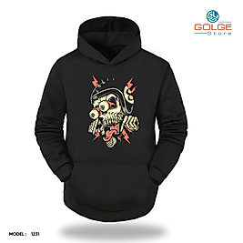 Motorcu Model Slimfit Kapüşönlu Hoodie Erkek kadın Sweatshirt