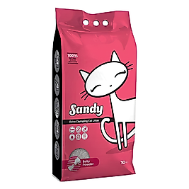 Sandy Doğal Sodyum Bentonit Bebek Pudrası Kokulu İnce Taneli Kedi Kumu (10 L)
