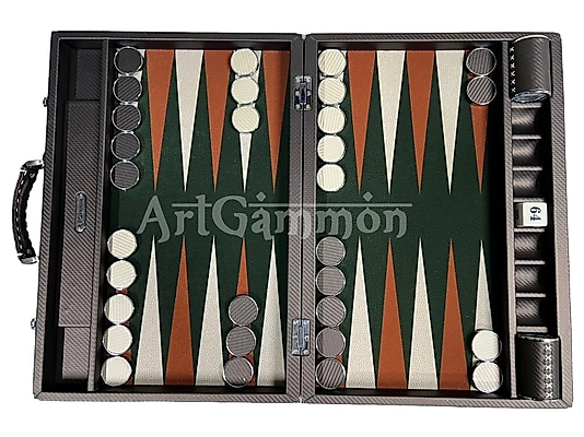 Chocolate Color Carbon Fiber Backgammon Board