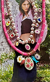 Pembe Bahar Özel Tasarım Kolye