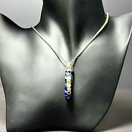 Lapislazuli Taşı 7 Çakralı Çelik Kolye