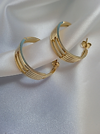 Jadem Gold Paslanmaz Çelik Kaburga Küpe