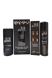 Fibers Saç Topiği Koyu Kahve 50 gr + Dolgunlaştırıcı Dip Kapatıcı Sprey Koyu Kahve 150 ml