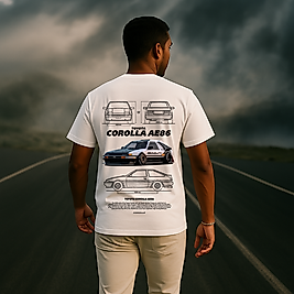TOYOTA - AE86 V1 - Tasarım Baskılı Oversize Tişört