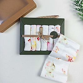 Müslin Bebek Mendili / 6'lı Set / 25 x 25 cm