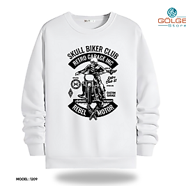 Motorcu Model Bisiklet Yaka Erkek kadın Slimfit Sweatshirt