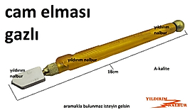 CAM ELMASI CAM KESME ELMASI GAZLI ŞEFFAF MODEL CAM KESİCİ