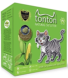 Tonton Mısır Koçanı Granülü Topaklaşan Doğal Kedi Kumu 8 Lt