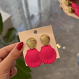 Pembe Deniz Kabuğu Küpe