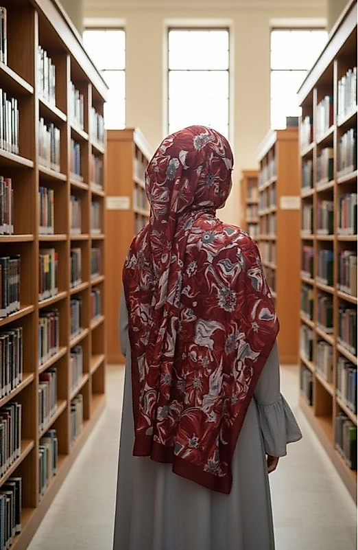 Mimoza Desen Soft Şal-Bordo