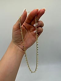 Xuping VIP Çelik Pullu Detaylı 14K Altın Renk Kolye