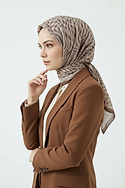 Spring Eşarp Çizgili Oval Çizgili Desen