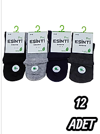 Erkek Esinti Bambu Konç Patik 12 Adet